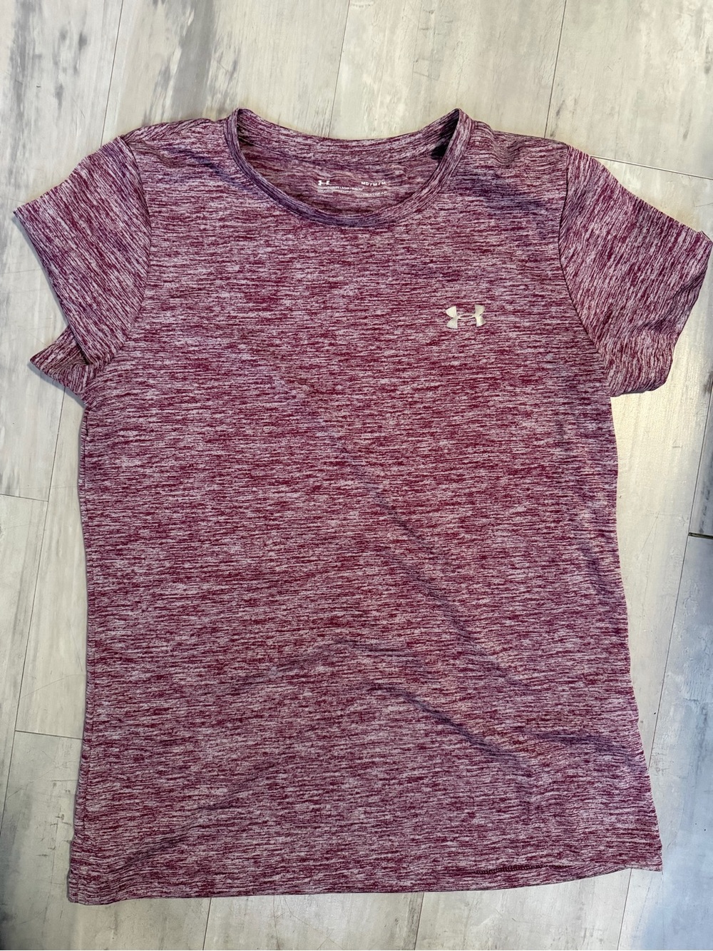 Under Armour Women’s Heathered Maroon Short Sleeve Performance Tee